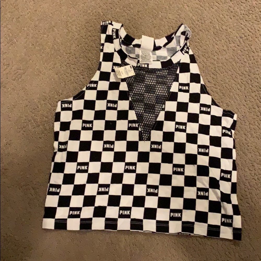 VS Pink Race Cropped Tank